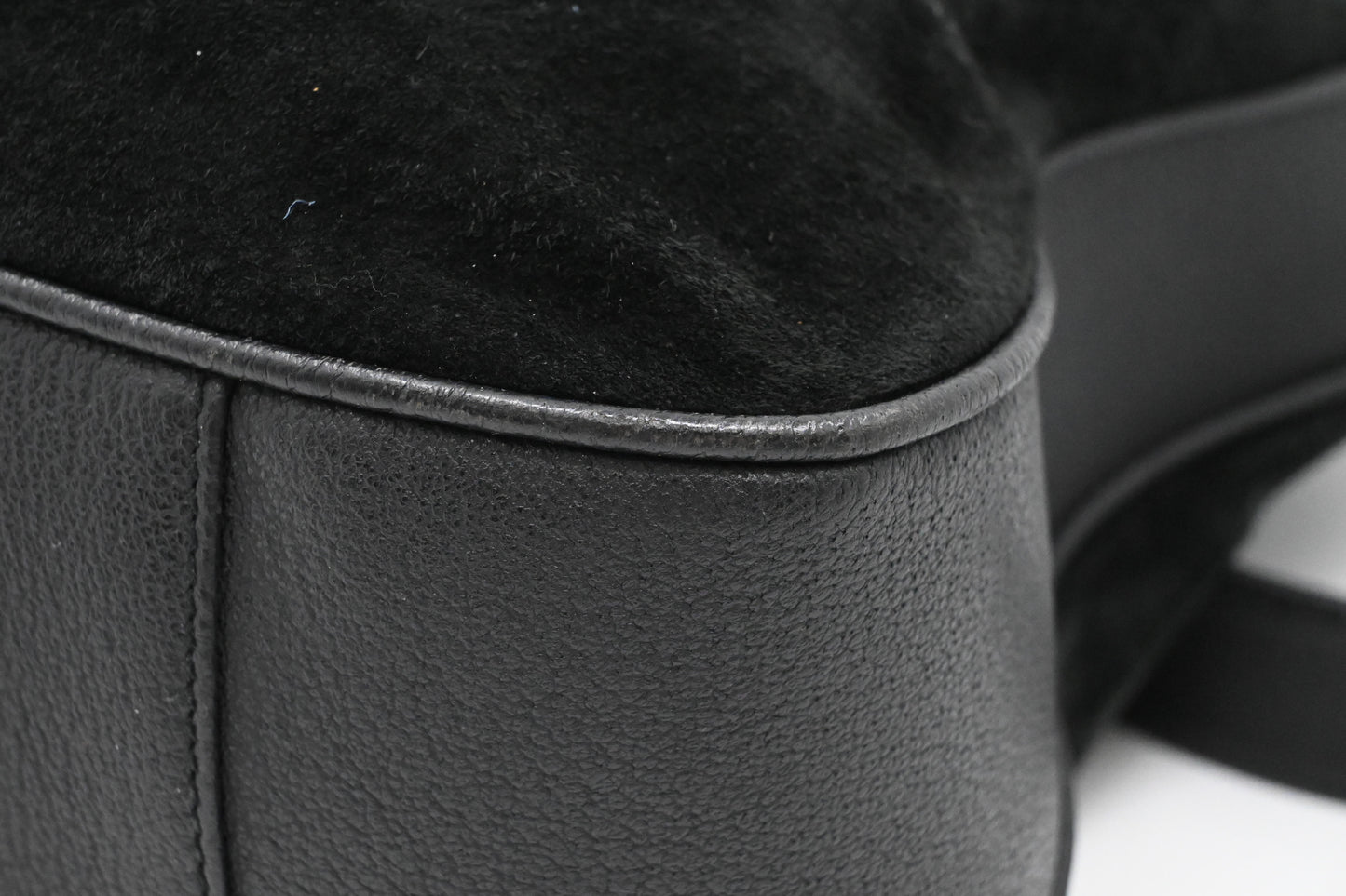 Gucci Bamboo Hobo Bag in Black Suede