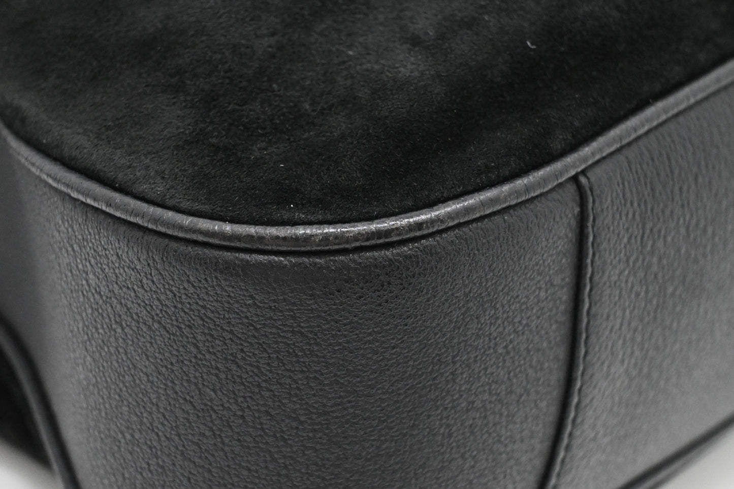 Gucci Bamboo Hobo Bag in Black Suede