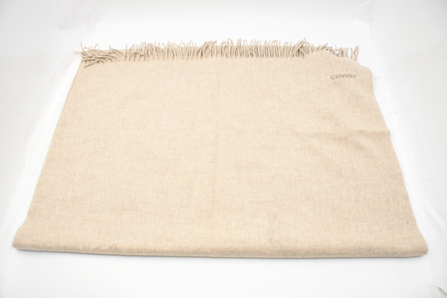 Chanel Shawl in Beige Cashmere