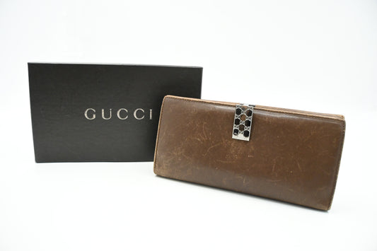 Gucci Long Wallet in Brown leather