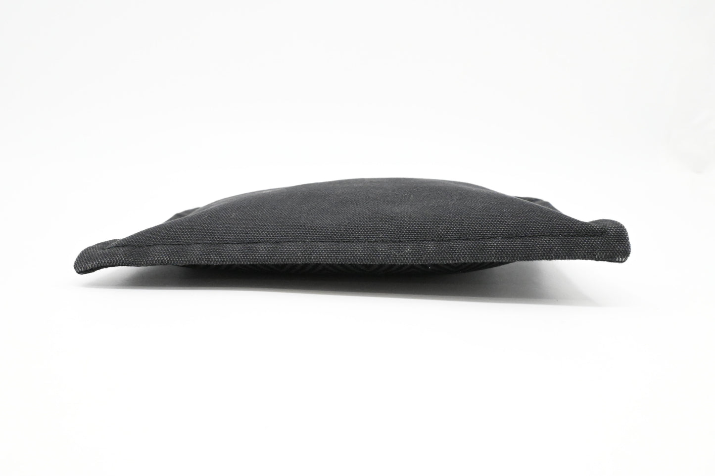Hermes Bain Small Flat Yachting Pouch in Black Canvas