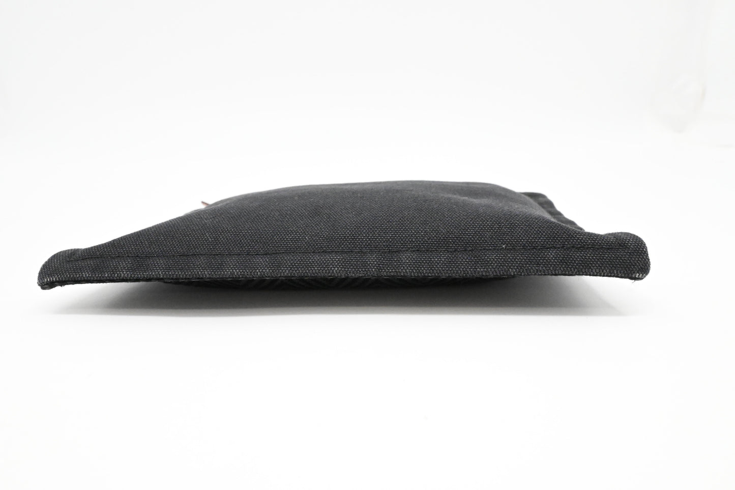 Hermes Small Bain Pouch in Black Canvas