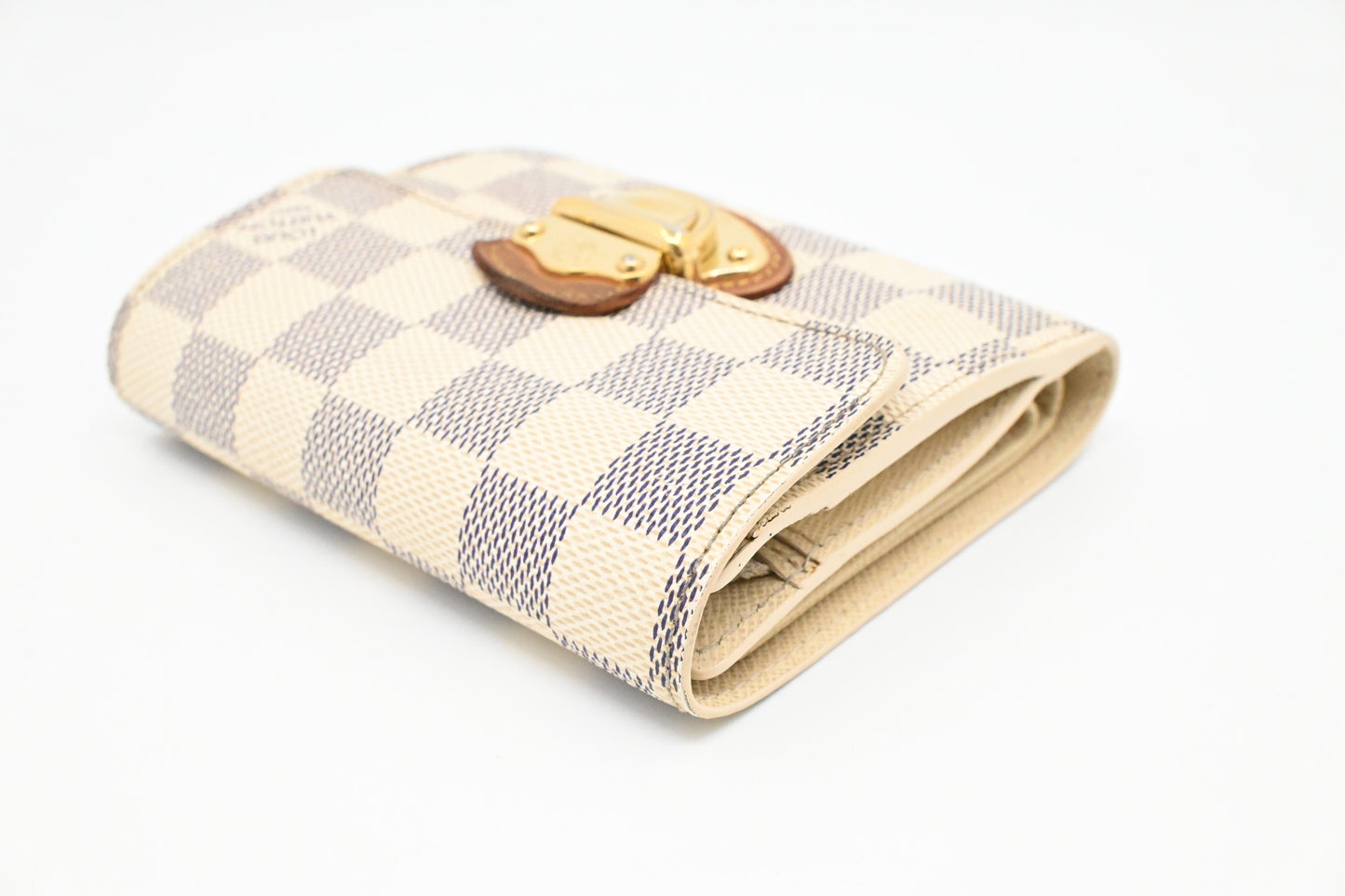 Louis Vuitton Joey Wallet in Damier Azur Canvas