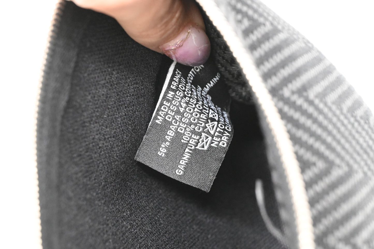 Hermes Small Bain Pouch in Black Canvas