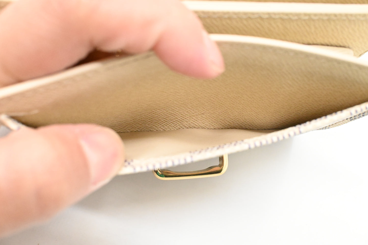 Louis Vuitton Joey Wallet in Damier Azur Canvas