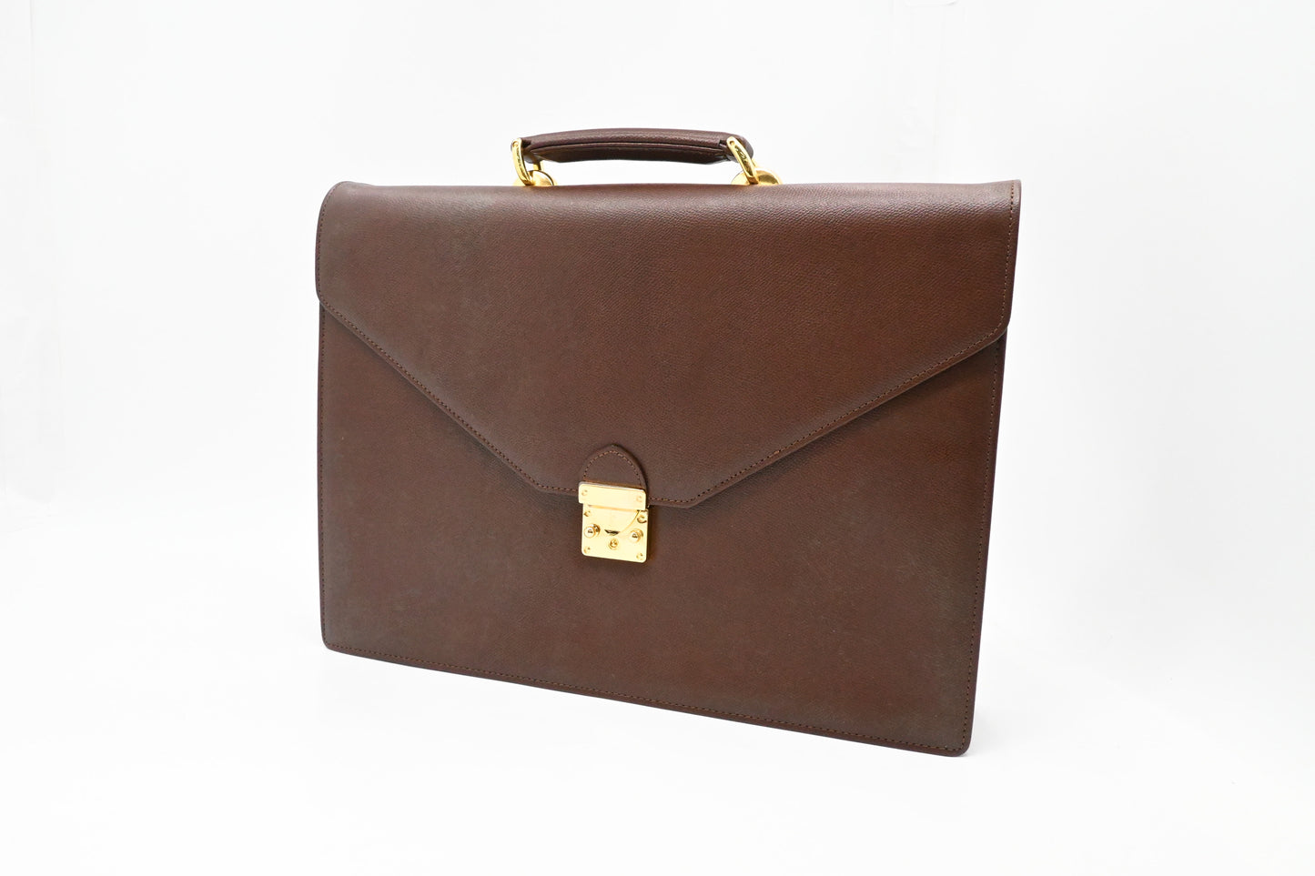 YSL Saint Laurent Business Bag in Brown Leather