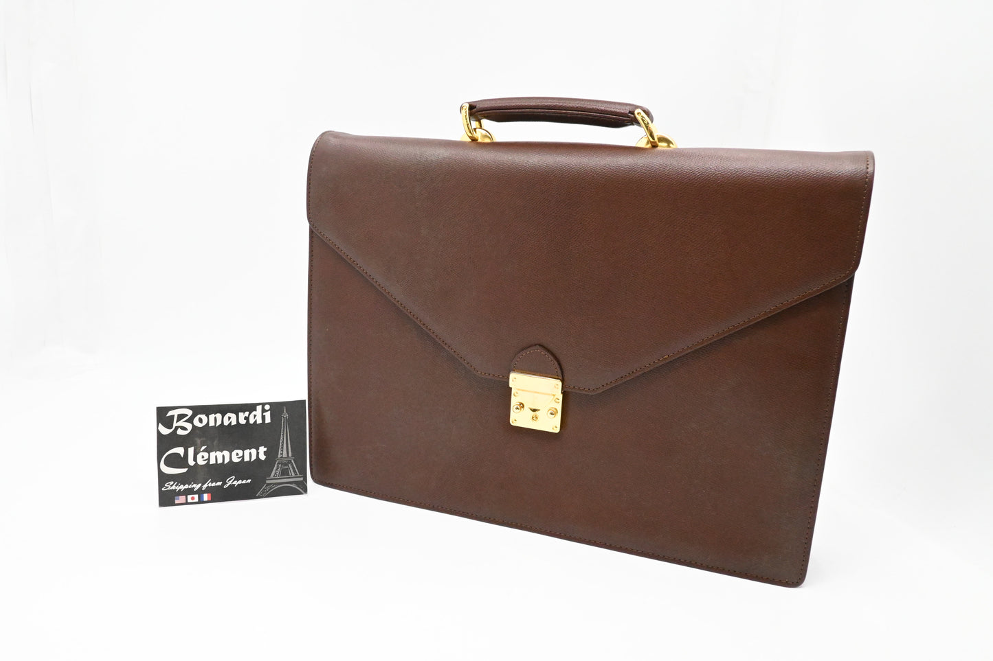 YSL Saint Laurent Business Bag in Brown Leather