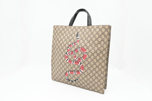 Gucci Kingsnake Handbag in GG Supreme Canvas