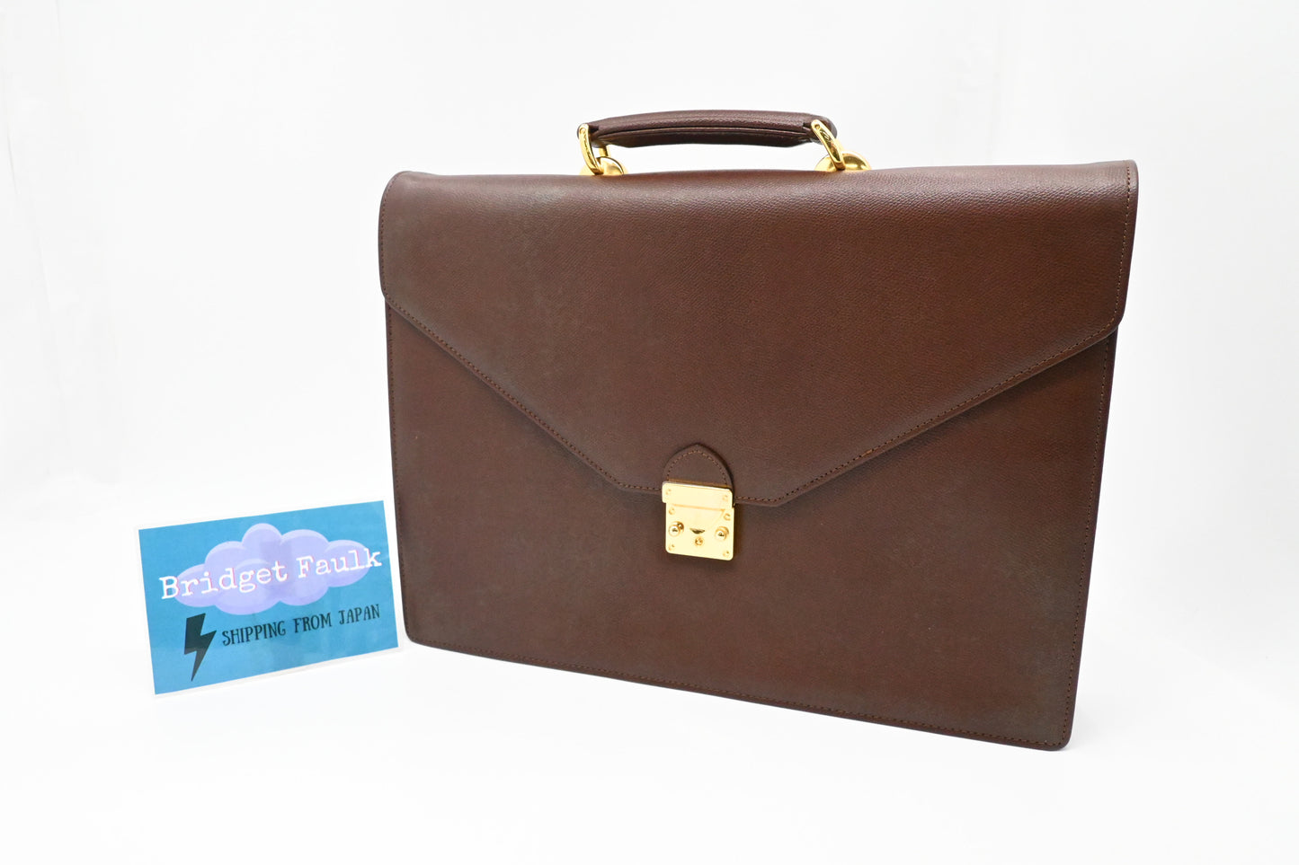 YSL Saint Laurent Business Bag in Brown Leather