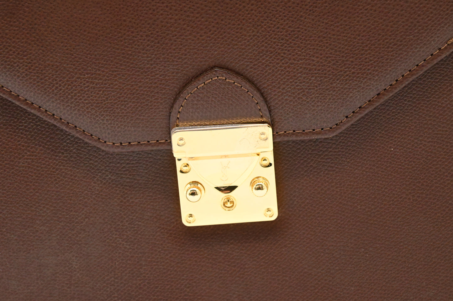 YSL Saint Laurent Business Bag in Brown Leather