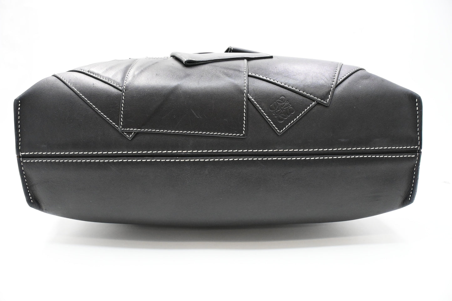 Loewe Wallet Puzzle Tote in Black Leather