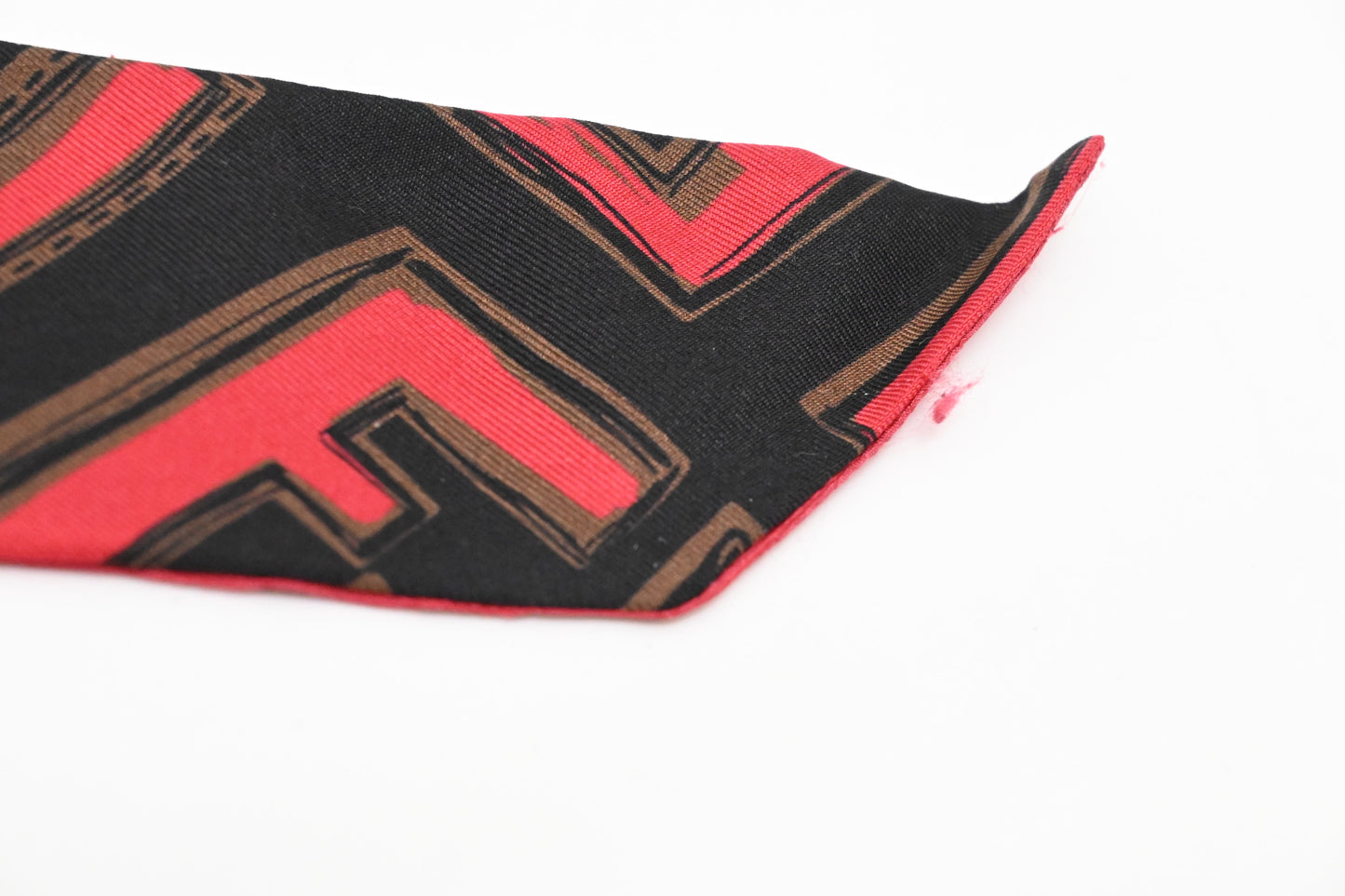 Fendi Wrappy Bandeau in Red and Black Silk