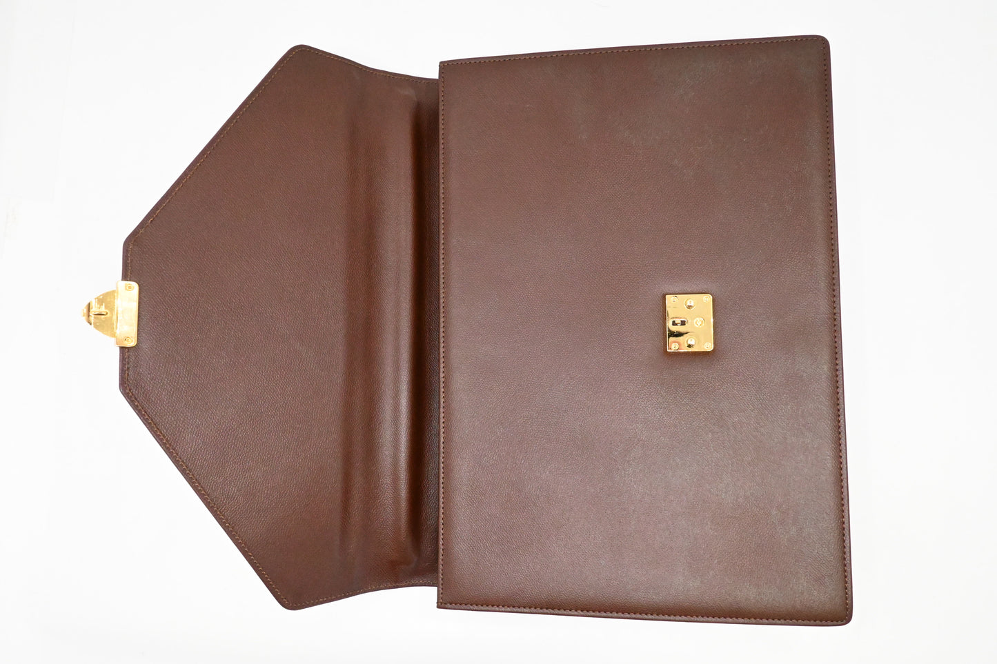 YSL Saint Laurent Business Bag in Brown Leather