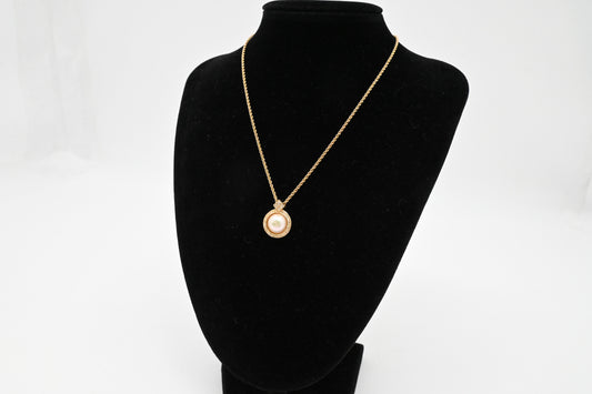 Dior Pearl Rhinestone Necklace