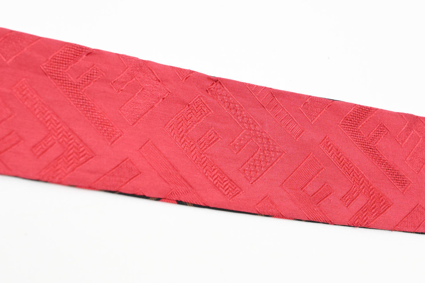 Fendi Wrappy Bandeau in Red and Black Silk