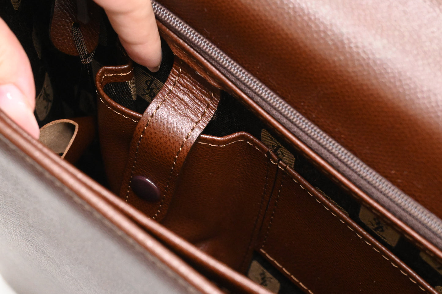 YSL Saint Laurent Business Bag in Brown Leather