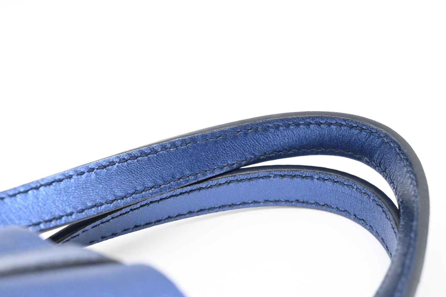 Tiffany & Co. Small Reversible Tote in Metallic Blue Leather