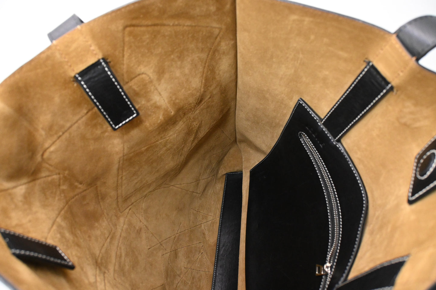 Loewe Wallet Puzzle Tote in Black Leather