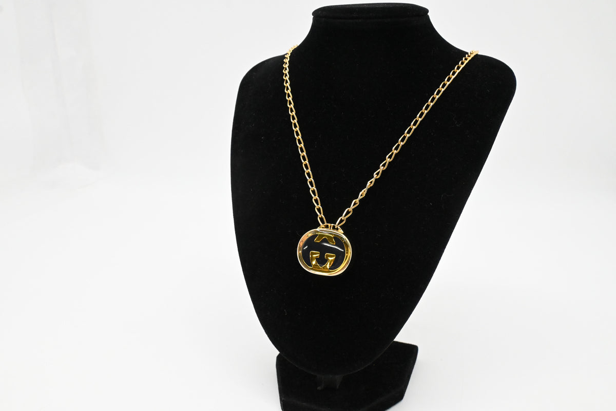 Gucci Blue Locket Necklace