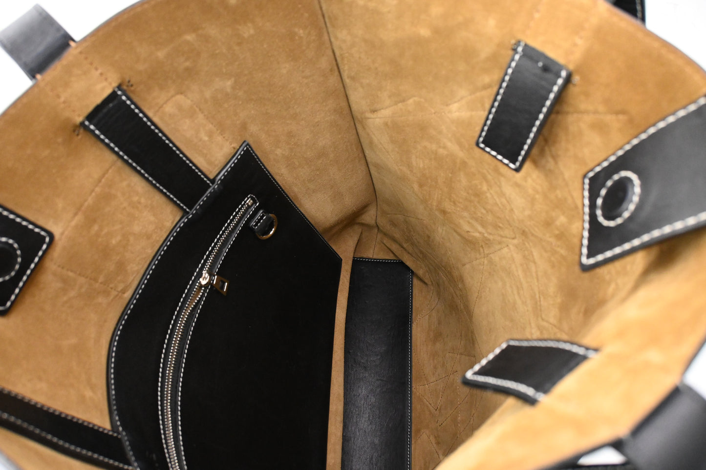 Loewe Wallet Puzzle Tote in Black Leather
