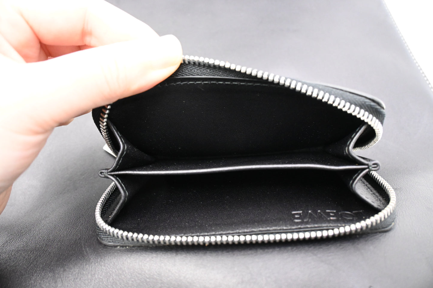 Loewe Wallet Puzzle Tote in Black Leather