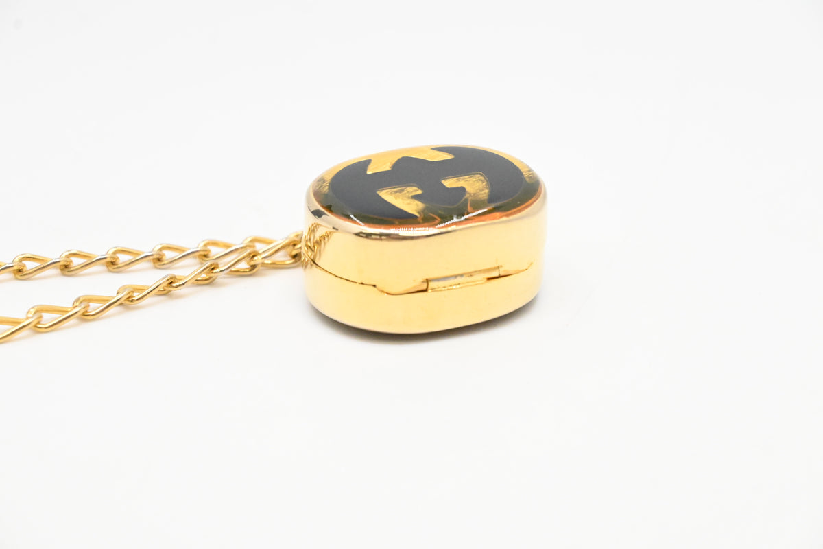 Gucci Blue Locket Necklace