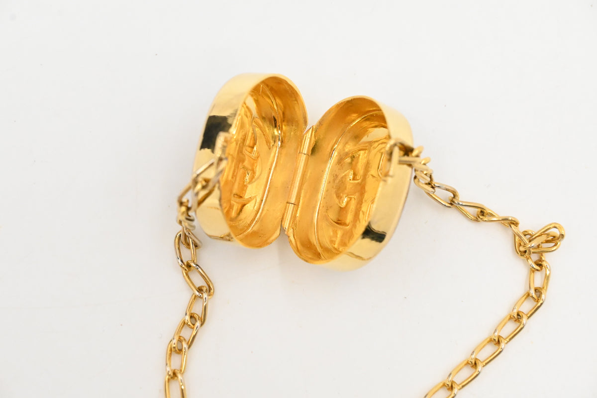 Gucci Blue Locket Necklace