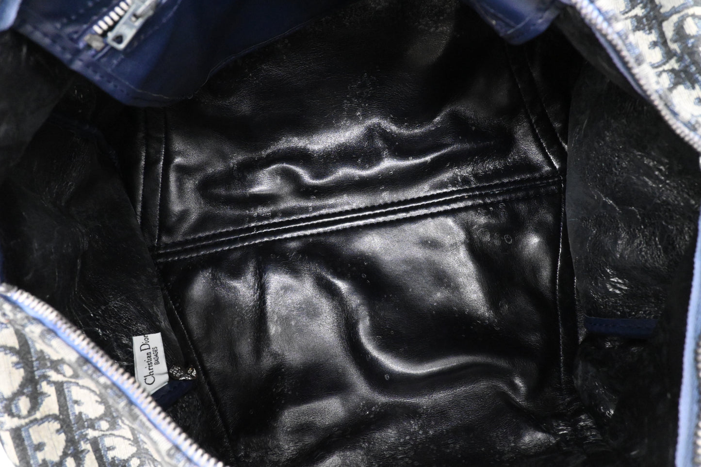 Dior Boston Bag in Navy Blue Oblique Canvas