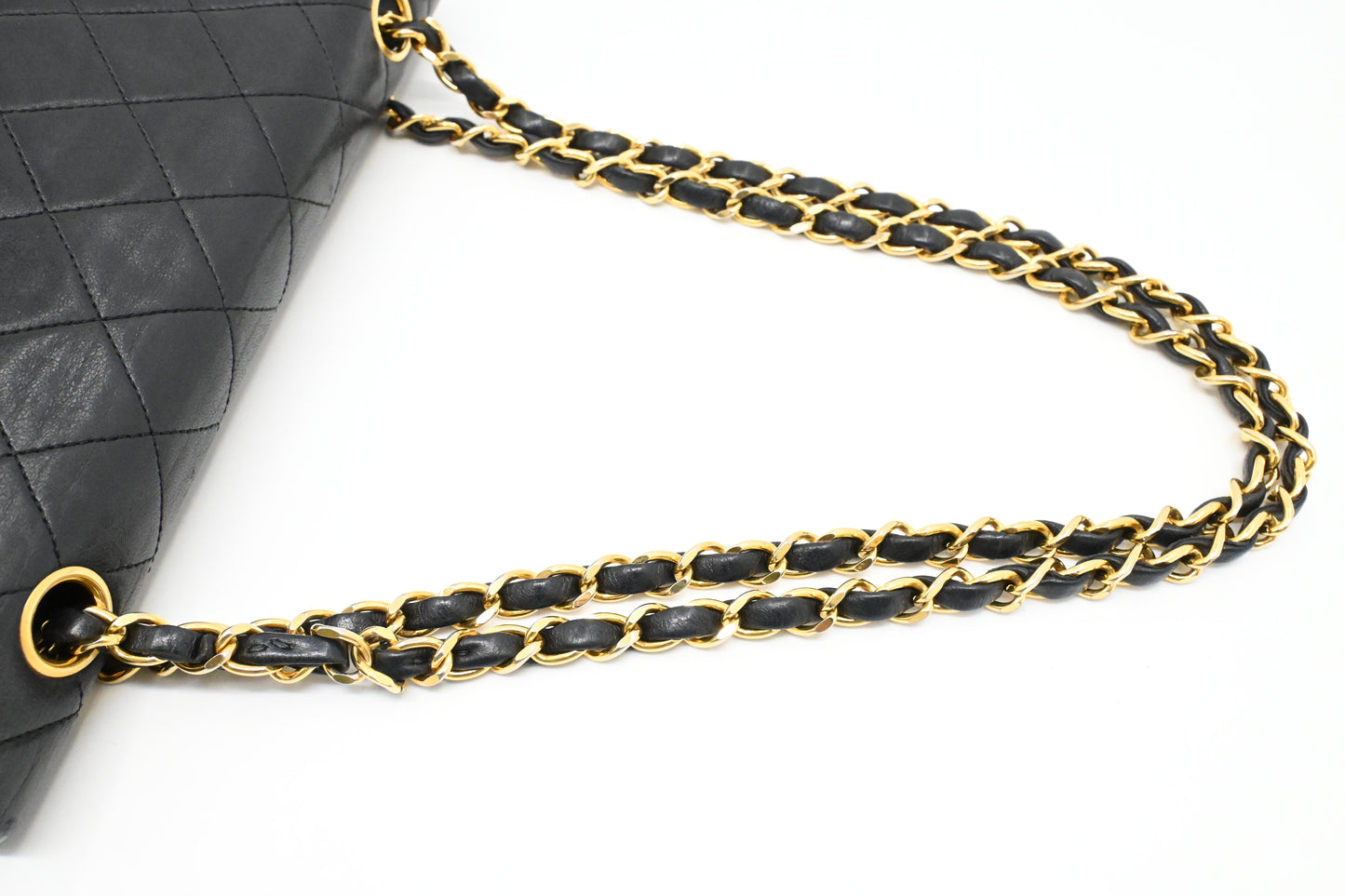 Chanel Medium Double Flap in Black Matelassé Leather