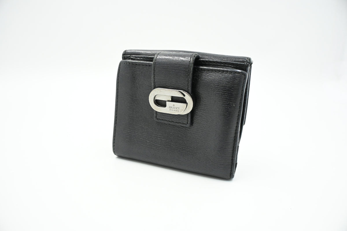 Gucci Compact Wallet in Black Leather