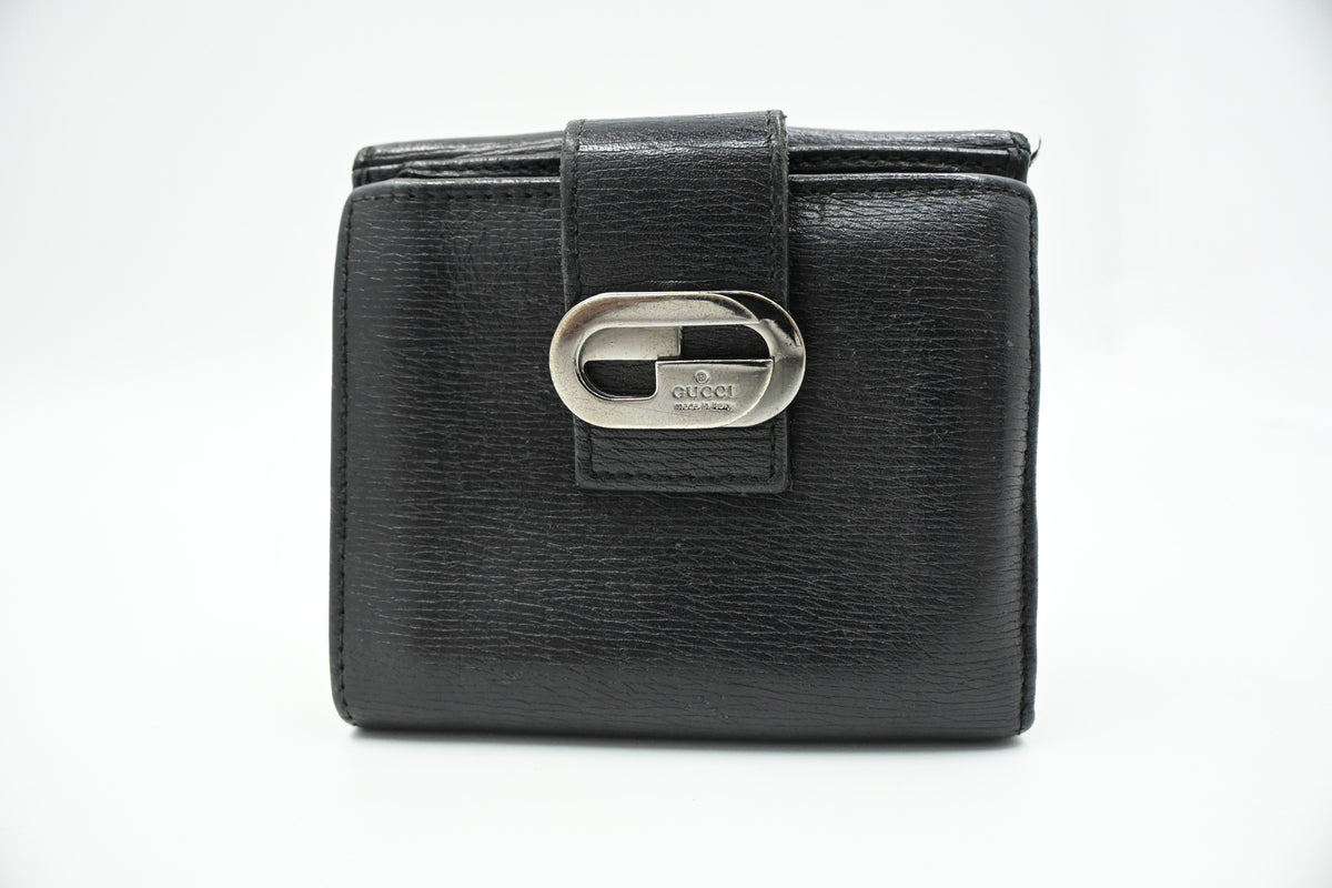 Gucci Compact Wallet in Black Leather
