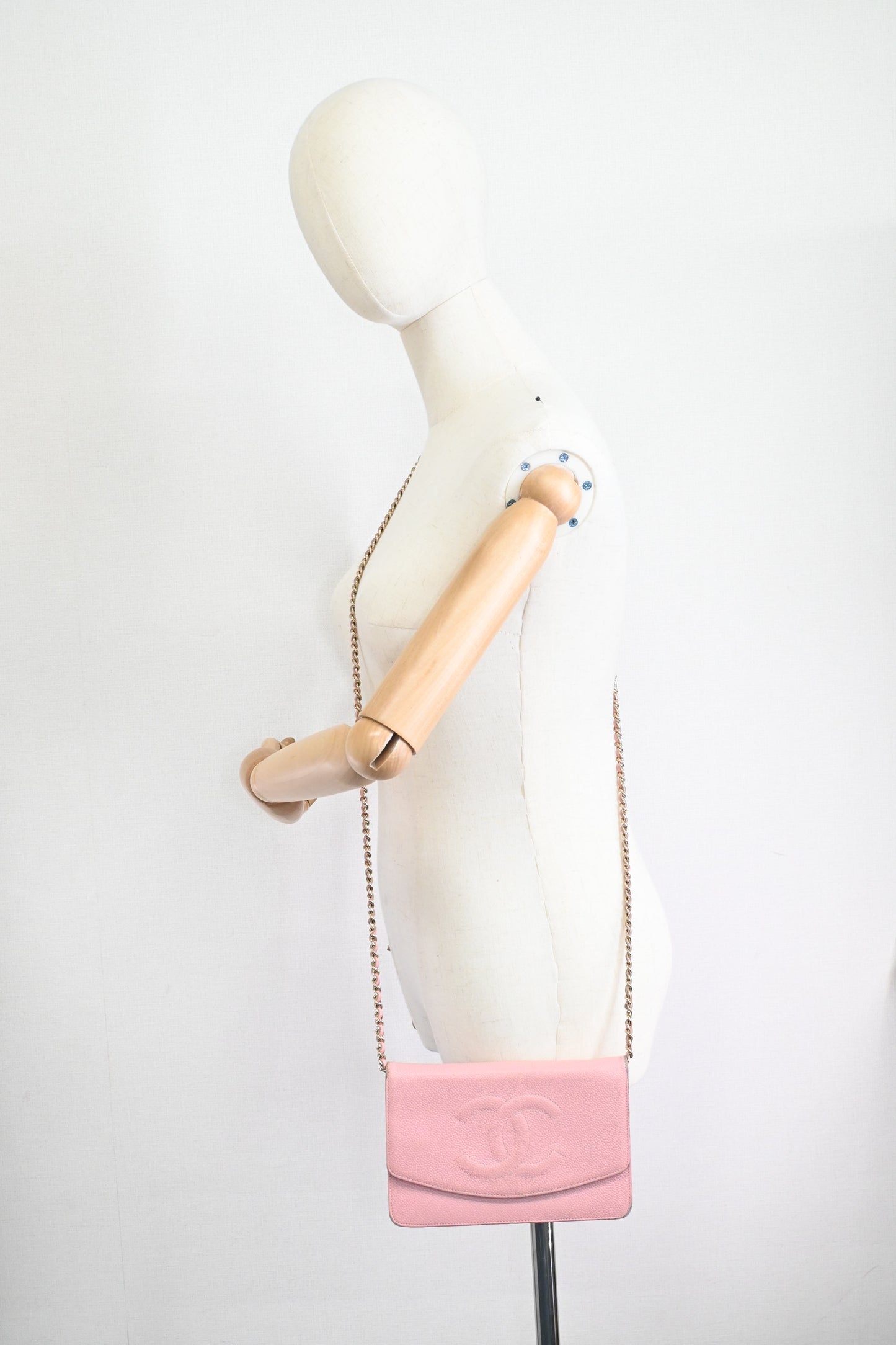 Chanel Wallet on Chain in Pink Caviar Leather