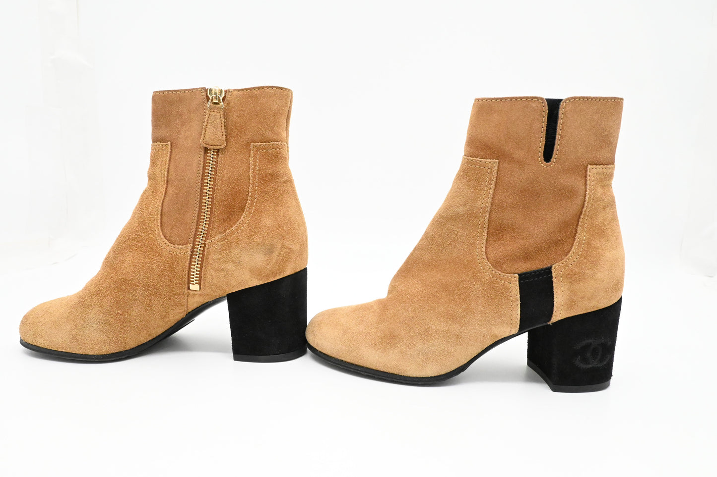 Chanel Boots in Brown Suede Leather