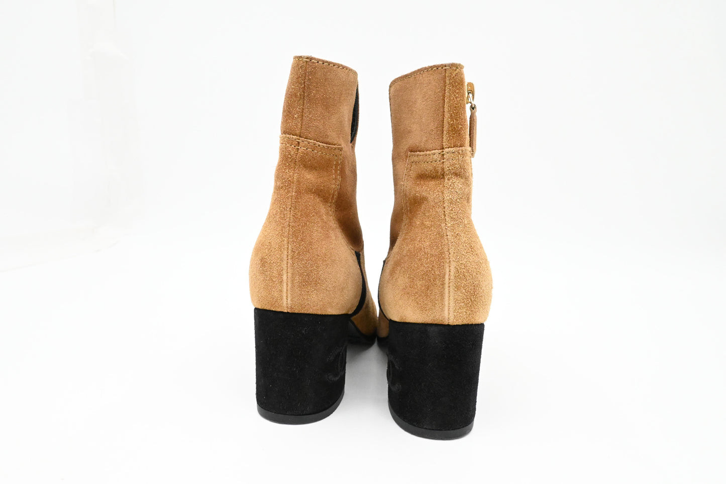 Chanel Boots in Brown Suede Leather