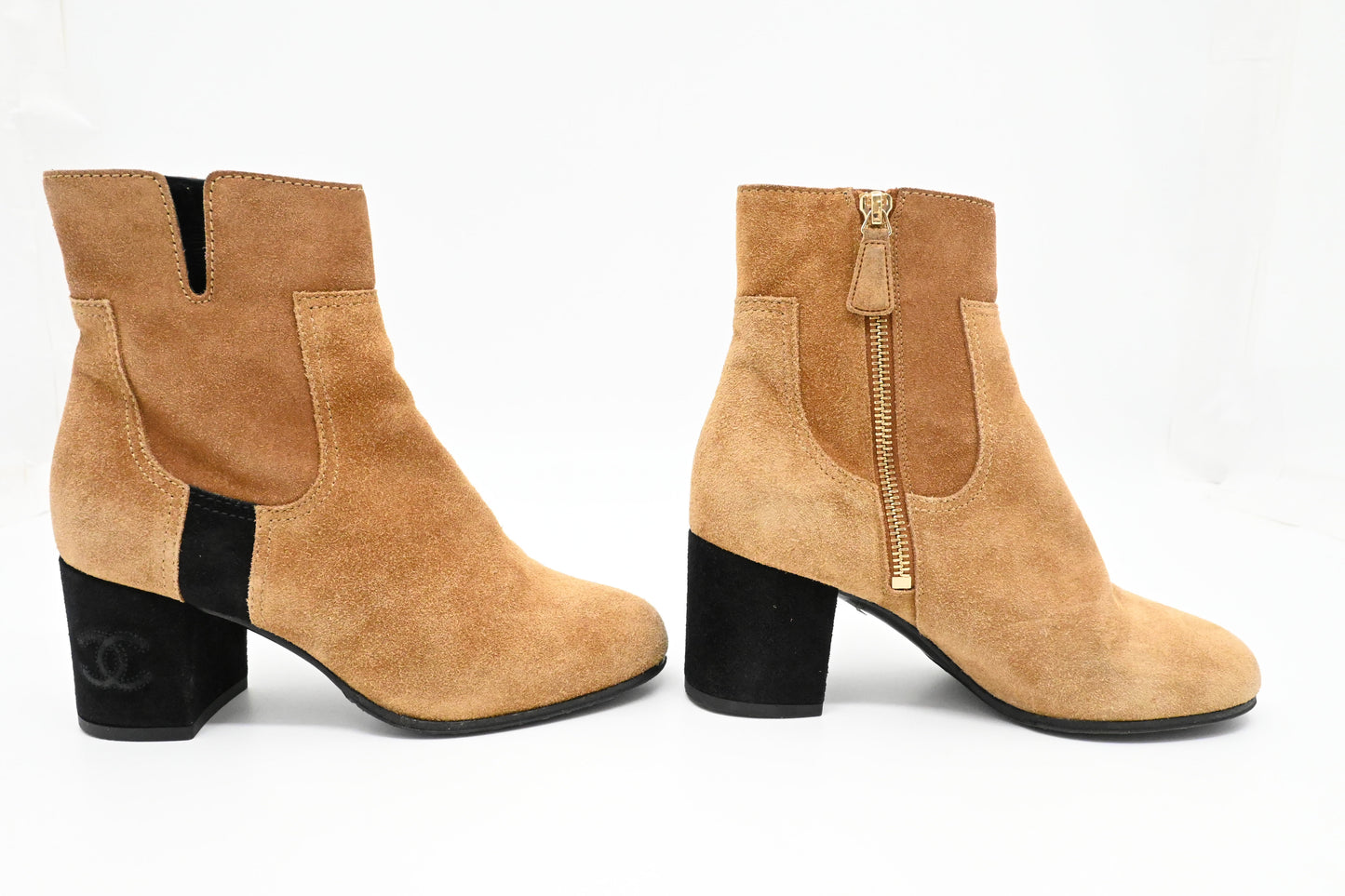 Chanel Boots in Brown Suede Leather