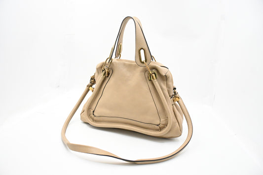Chloe Medium Paraty in Beige Leather