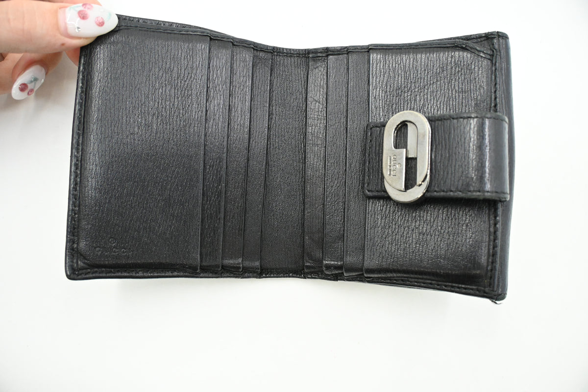 Gucci Compact Wallet in Black Leather