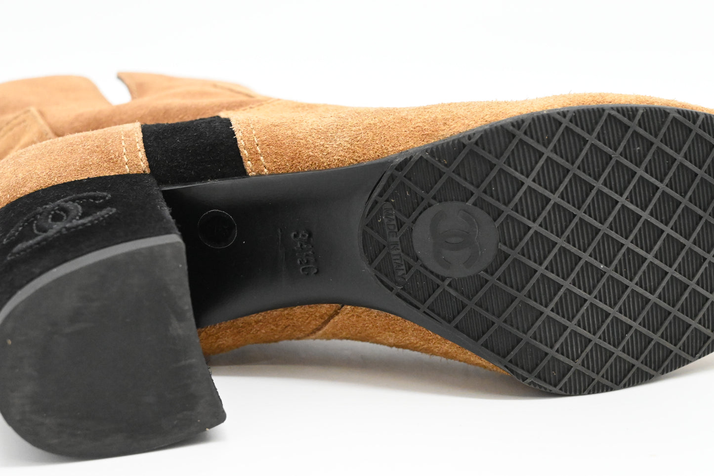 Chanel Boots in Brown Suede Leather