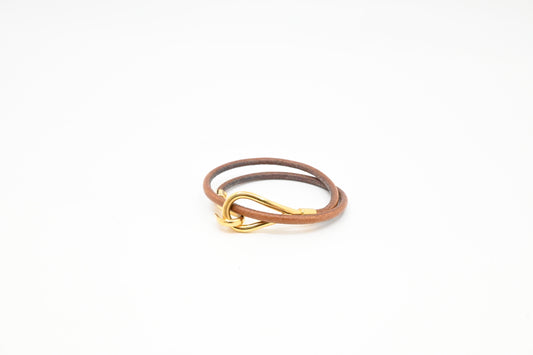 Hermes Jumbo Bracelet in Brown Leather