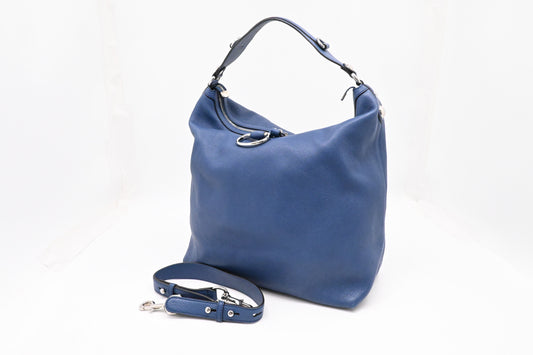 Gucci Shoulder Bag in Blue Leather