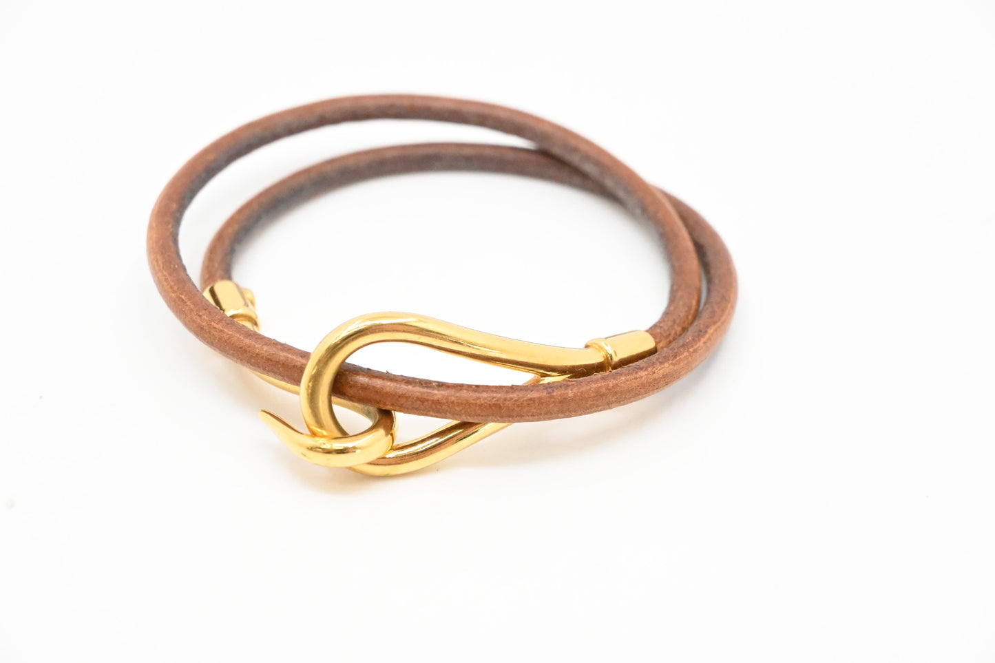 Hermes Jumbo Bracelet in Brown Leather