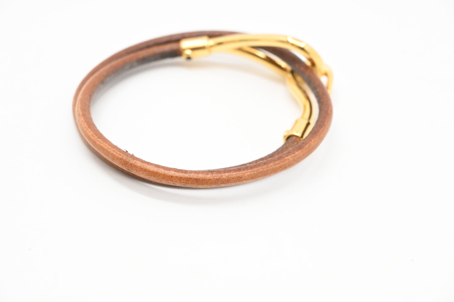 Hermes Jumbo Bracelet in Brown Leather