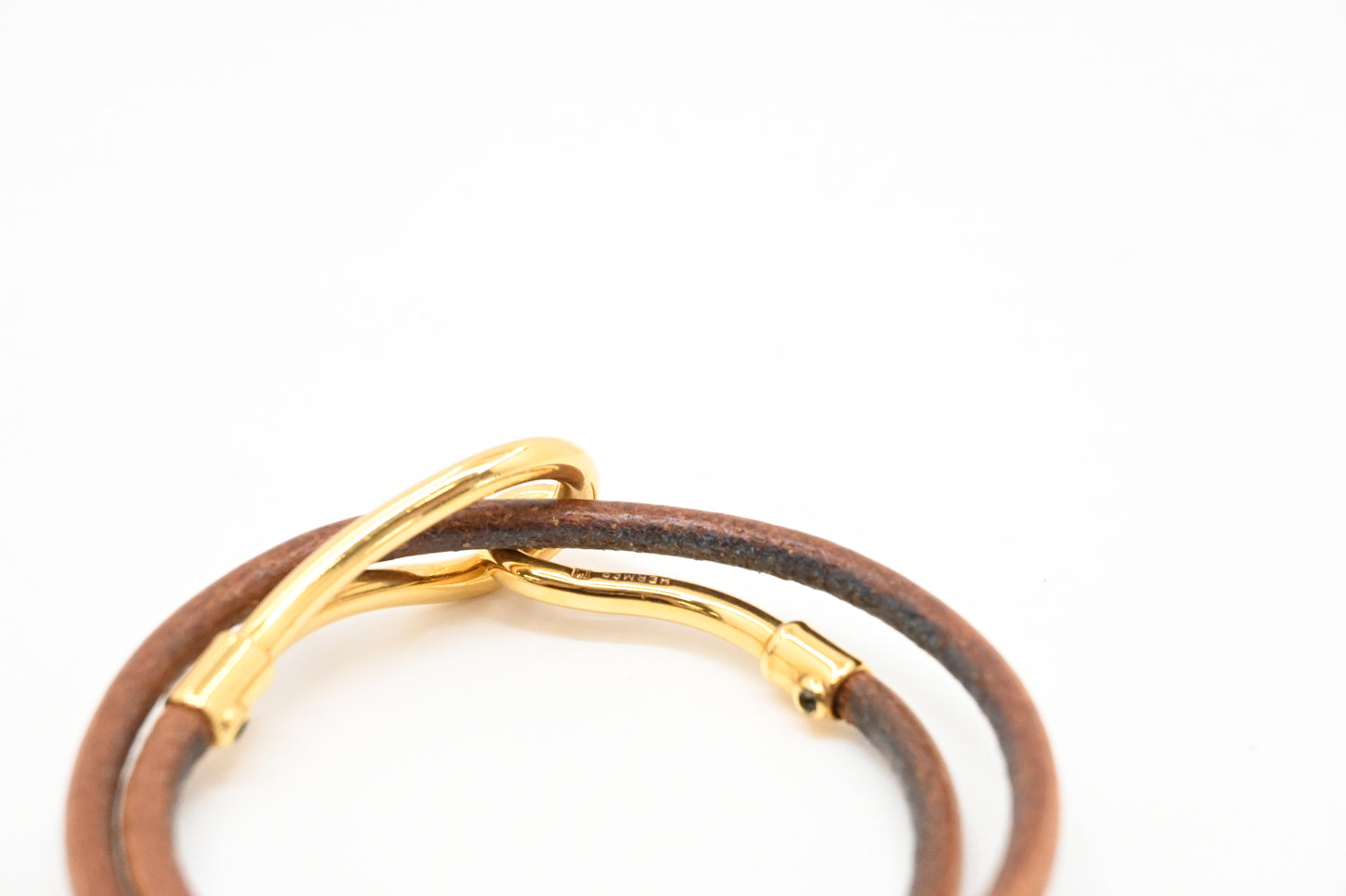 Hermes Jumbo Bracelet in Brown Leather