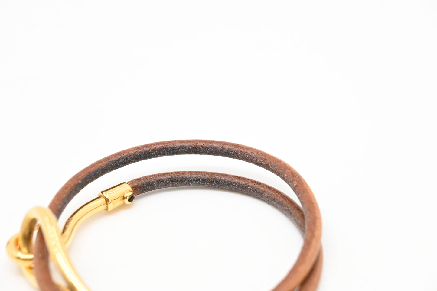 Hermes Jumbo Bracelet in Brown Leather