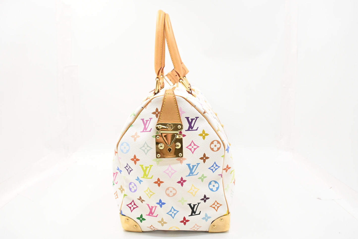 Louis Vuitton Keepall 45 in White Multicolor Monogram Canvas