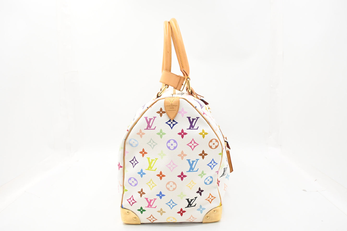 Louis Vuitton Keepall 45 in White Multicolor Monogram Canvas