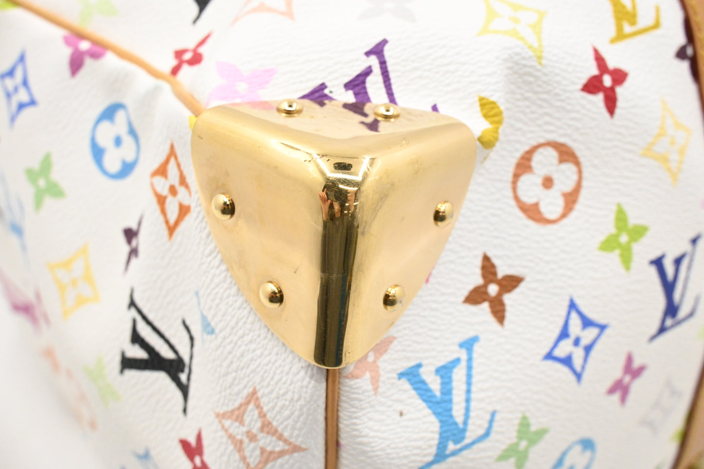 Louis Vuitton Keepall 45 in White Multicolor Monogram Canvas