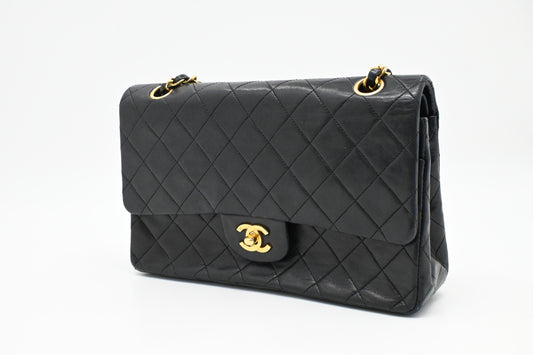 Chanel Medium Double Flap in Black Matelassé Leather