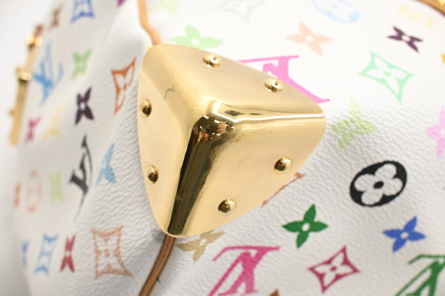Louis Vuitton Keepall 45 in White Multicolor Monogram Canvas