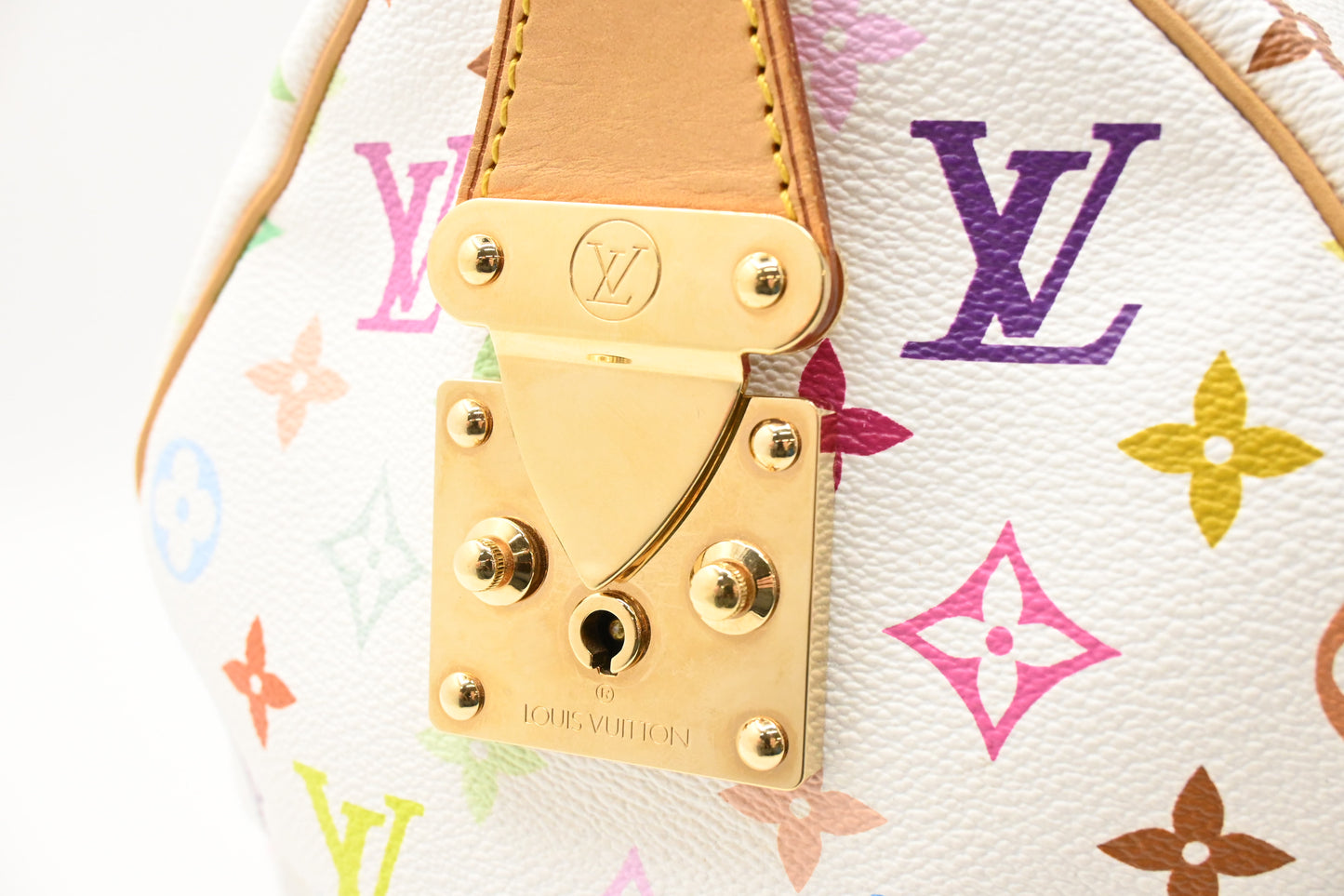 Louis Vuitton Keepall 45 in White Multicolor Monogram Canvas